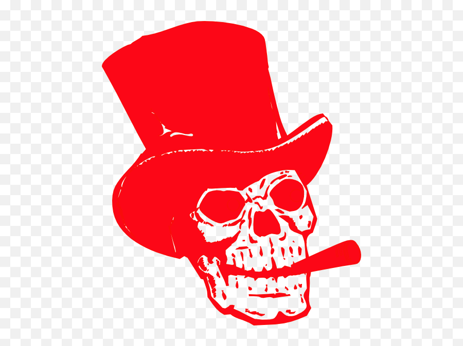 Red Skull Clip Art - Cowboy Skulls Red Png,Red Skull Png