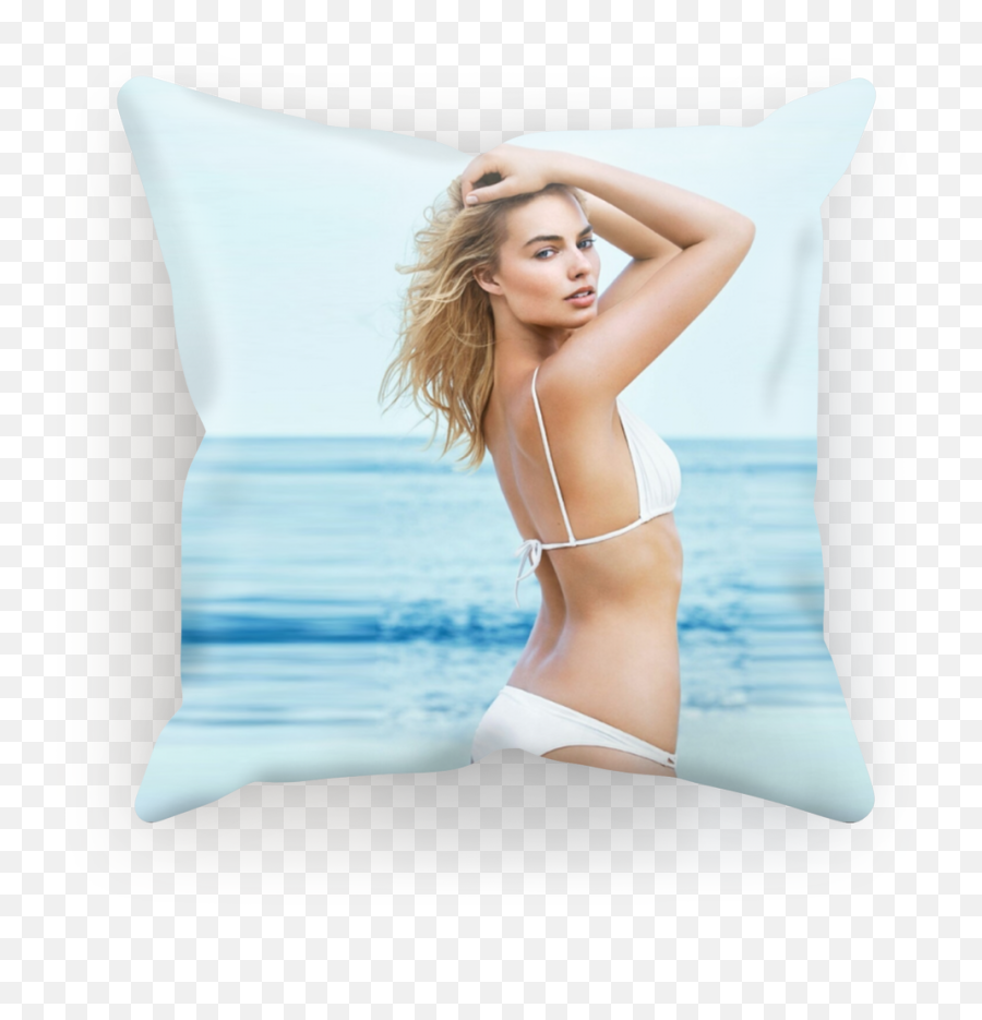 Bikini Cushion Cover - Margot Robbie White Bikini Png,Margot Robbie Png