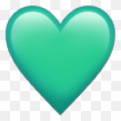 Emoji Heartemoji Teal Sticker By - Teal Heart Emoji Png