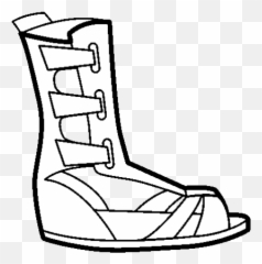 Sandal Clipart Roman - Line Art Png Download Full Roman Sandals Clipart Black And White,Sandals Png