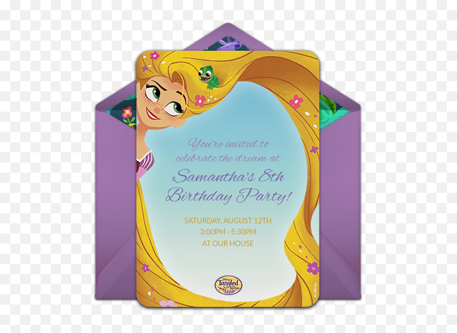 Free Tangled The Series Online Invitation - Punchbowlcom Party Supply Png,Tangled Png