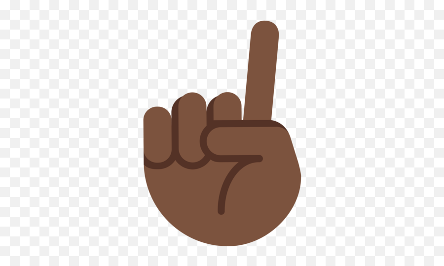 Index Pointing Up Dark Skin Tone Emoji - Index Pointing Up Emoji Png,Point Finger Png