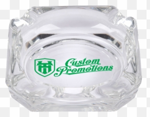 Custom Glass Ashtrays Square - Printed png