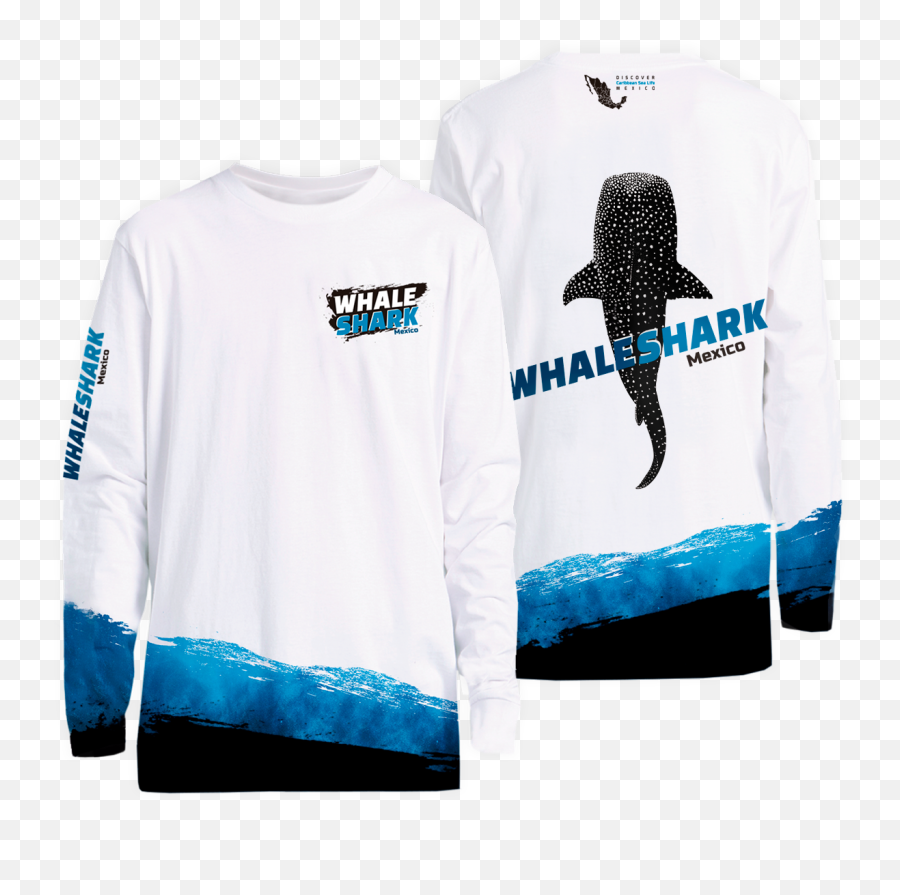 Sun Protection Upf 50 Uv Outdoor Long Sleeve Dri - Fit Tshirt Whale Shark Wave Kay Tours Mexico Long Sleeve Png,Long Sleeve Shirt Png