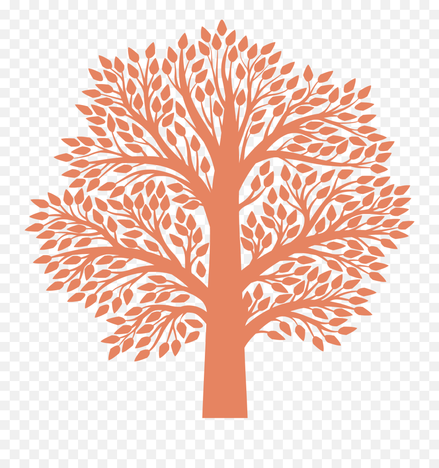 Download Hd Large Orange Logo Tree - Black And White Tree Express Your Gratitude Quotes Png,Large Tree Png