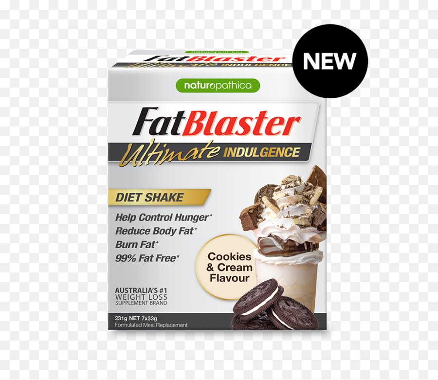 Fatblaster Ultimate Indulgence Cookies U0026 Cream 7s - Naturopathica Fat Blaster Weight Loss Shake Png,Cookies And Cream Png