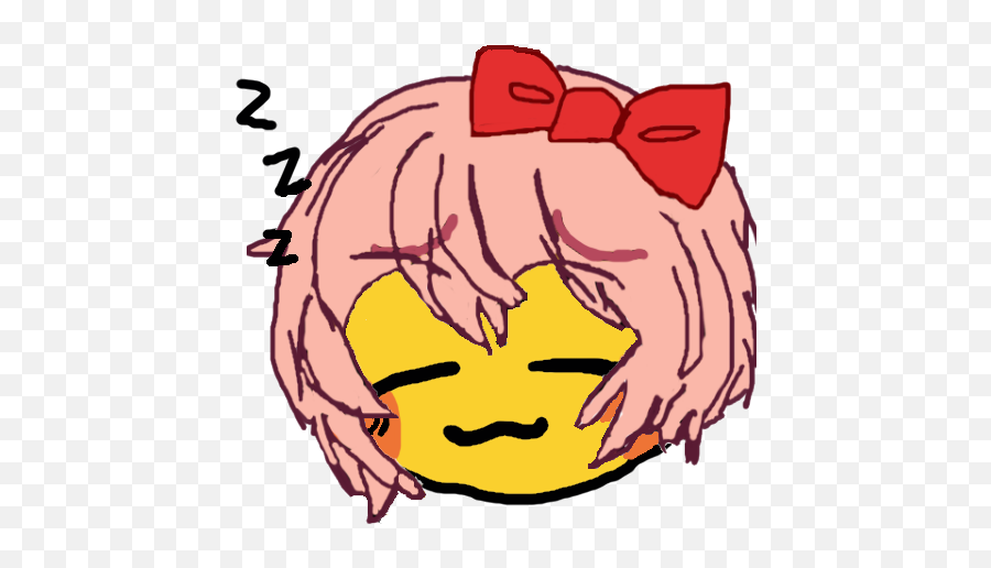 Blessed Sleepy Sayori Emoji Wanted Me To Remind You - Sayori Discord Emoji Png,Sleep Emoji Png