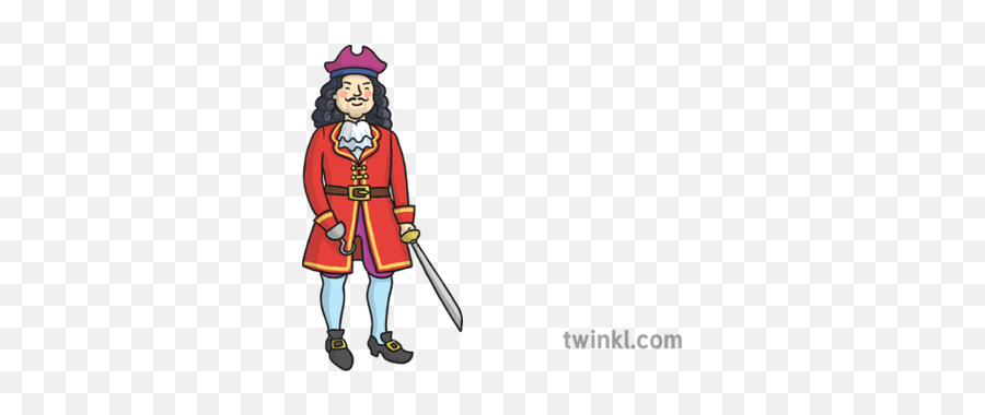 Captain Hook Illustration - Twinkl Illustration Png,Pirate Hook Png