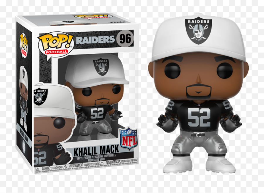 Nfl Football Khalil Mack Oakland Raiders Funko Pop Vinyl - Nick Bosa Funko Pop Png,Oakland Raiders Logo Png