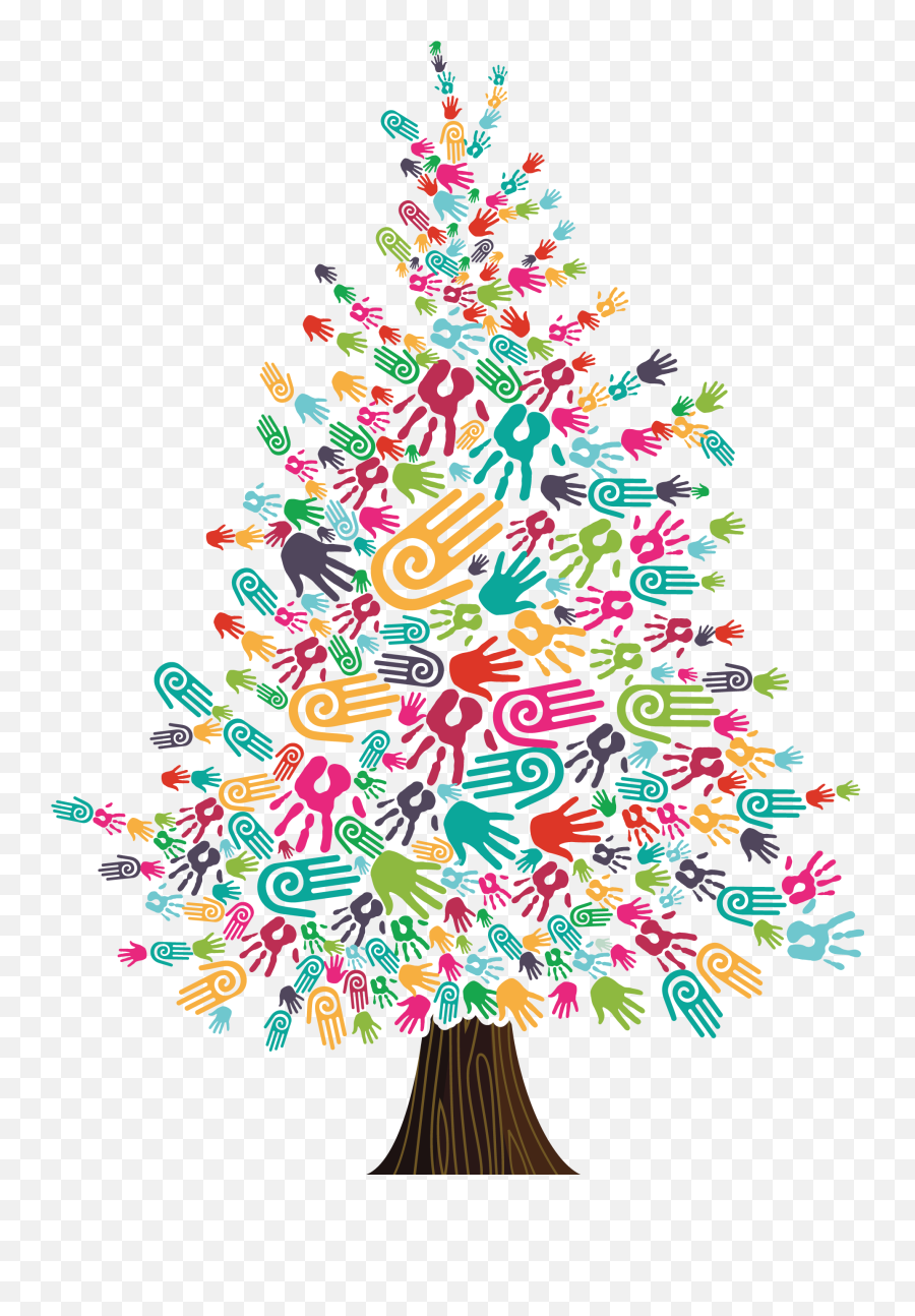 Gift Of Giving Transparent Tree - Arbol De Navidad Con Manos Png,Transparent Tree