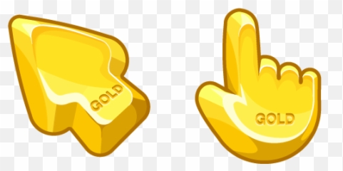 Materials Gold Bar Cursor - Golden png
