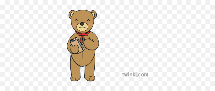 Teddy Bear Writing - Twinkl Happy Png,Note Pad Png