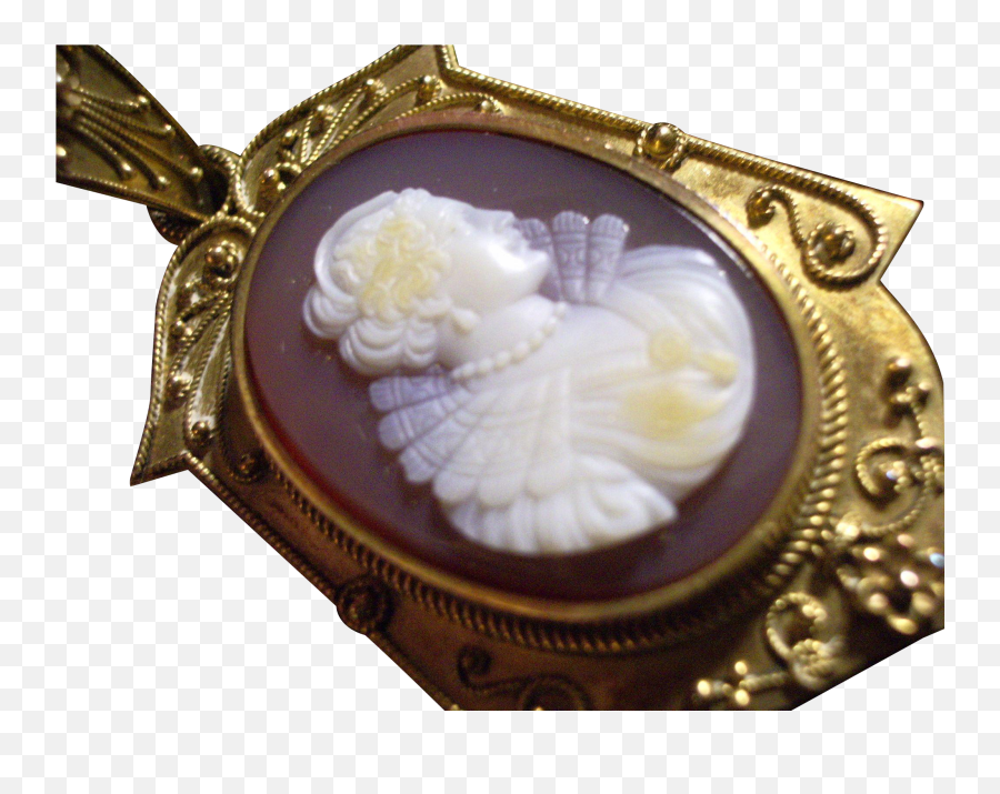 Etruscan Necklace Charm Cameo Carving Agate Bonded 14k - Solid Png,Sotheby's Icon Faberge