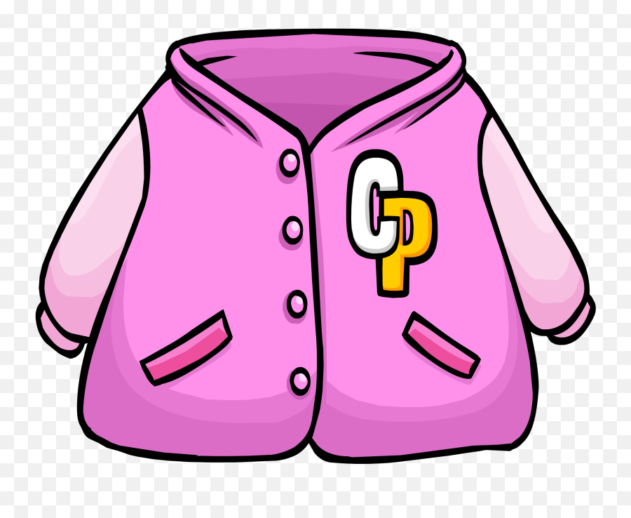 Pink Club Penguin Clothes Clipart - Full Size Clipart Pink Jacket Clipart Png,Icon 13 Jacket