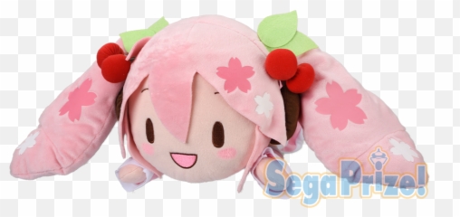 Jumbo Nesoberi Plush Sakura Miku - Lay Down png