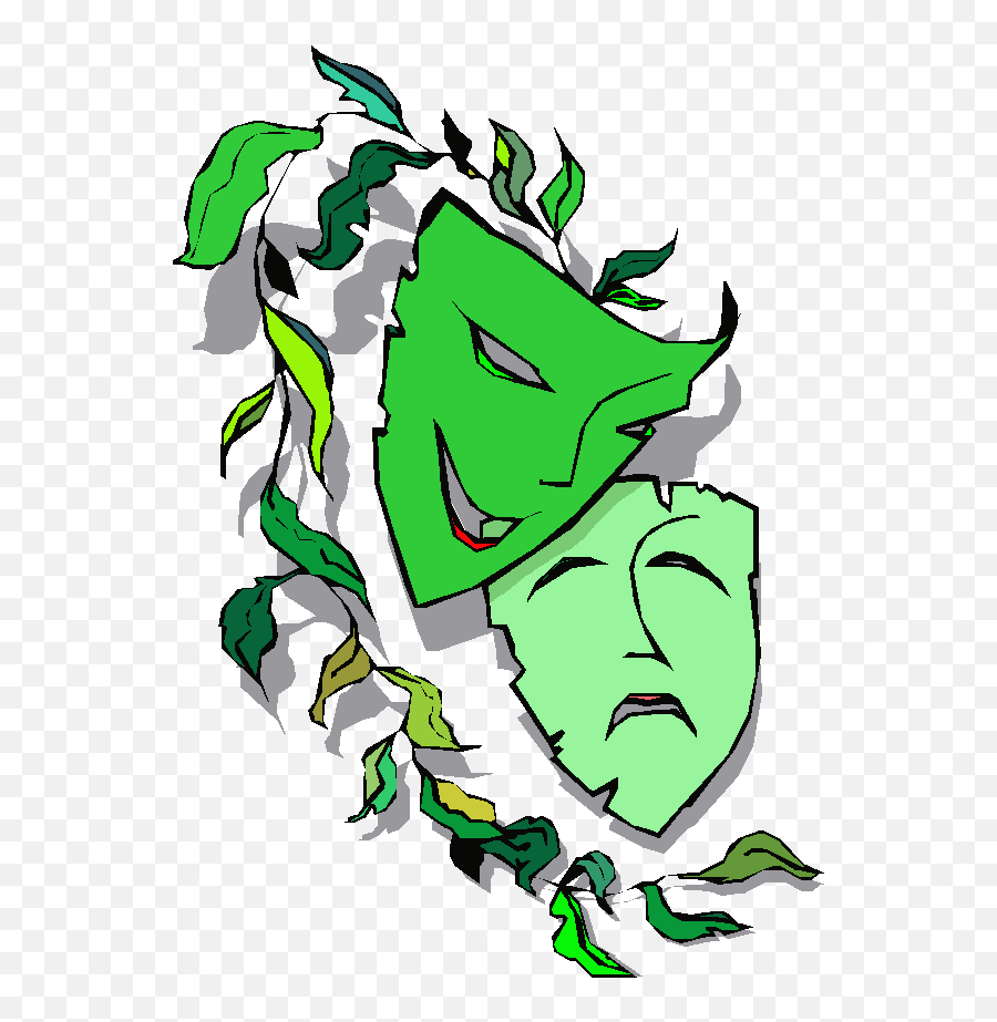 Theatre Mask Clip Art - Clipartsco Green Drama Masks Png,Theatre Mask Icon