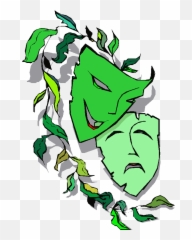 Theatre Mask Clip Art - Clipartsco Green Drama Masks png