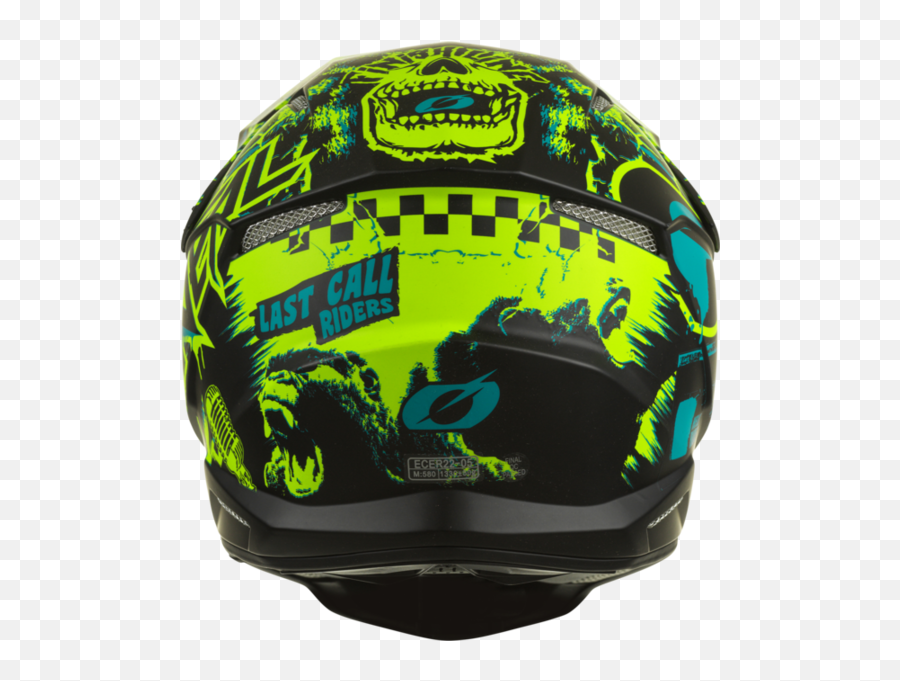 Ou0027neal 3srs Helmet Assault V22 Blackneon Yellow - Motorcycle Helmet Png,Icon Helmet With Skulls