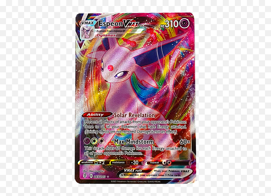 Pokémon Tcg - Espeon Vmax Ultra Rare 065203 Mythical Creature Png,Espeon Icon