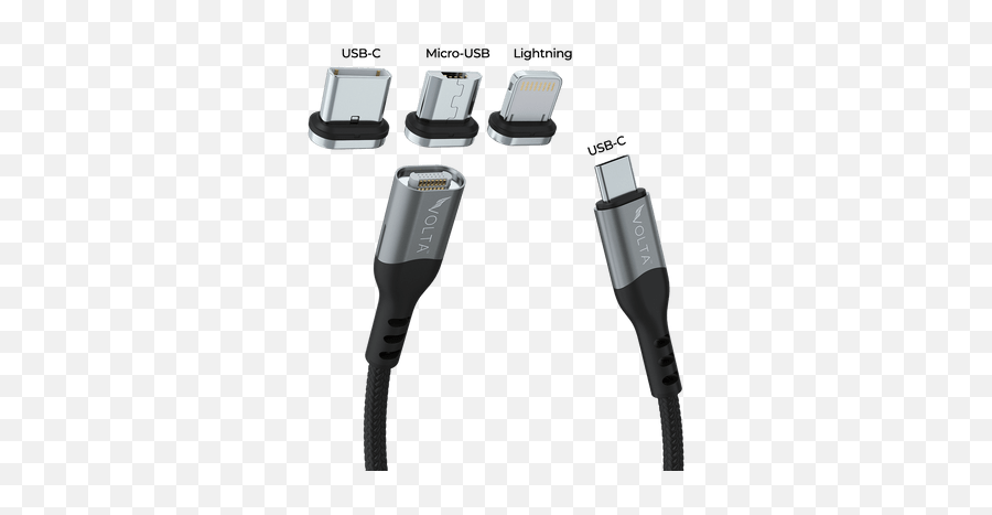 The Strongest Universal Magnetic Charging Cable One Extra Volta Spark 100w Black Png Type - c Charger Icon