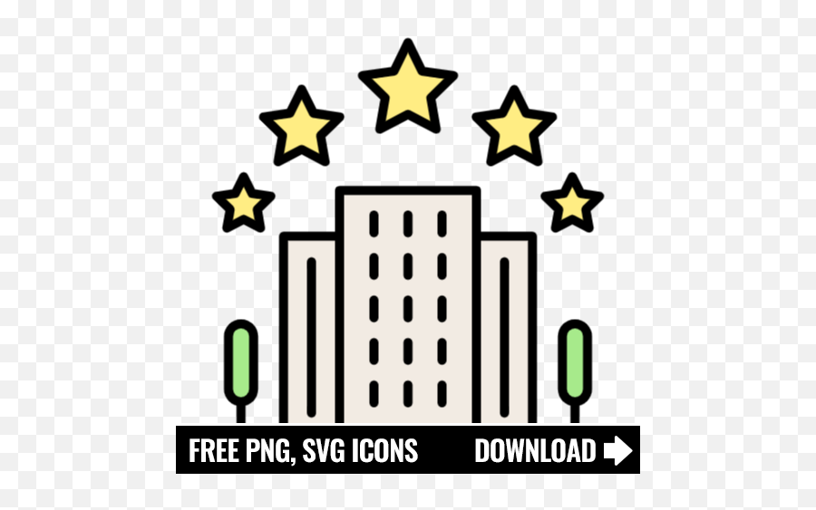Free Hotel Icon Symbol Png Svg Download - 2 And A Half Stars Rating,Hotel Icon ??