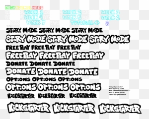 Browser Games - Friday Night Funkinu0027 Menu Elements and Tipografia png