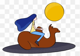Girl - Cartoon Png,Camel Png
