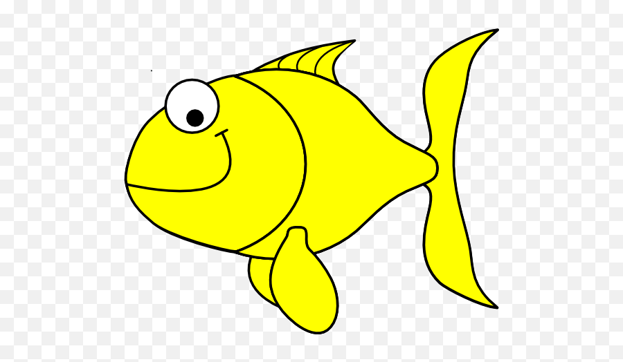 Yellow Fish Clip Art - Vector Clip Art Online Yellow Fish Clipart Png,Fish Clipart Transparent Background
