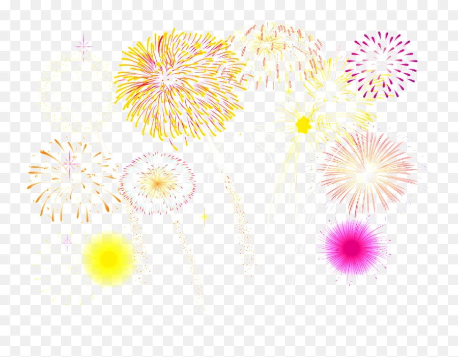 Various Colored Fireworks Transparent Decoratives In - Party Free Vector Fireworks Png,Fireworks With Transparent Background
