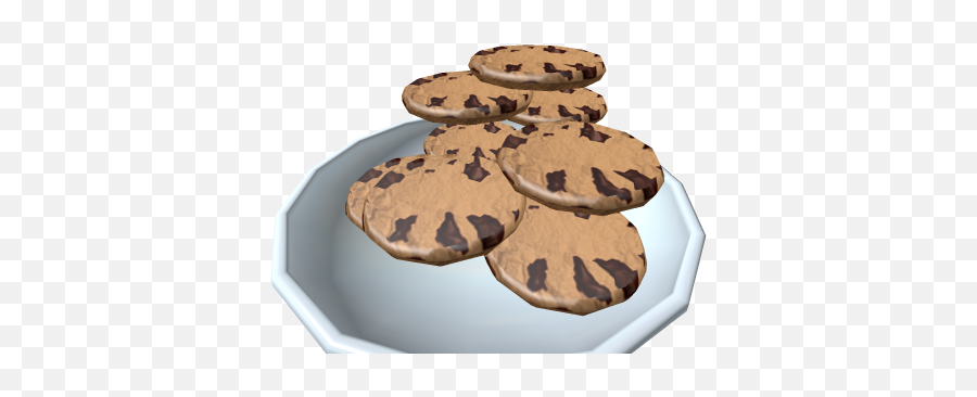 Grandmas Lovely Plate Of Cookies - Chocolate Chip Cookie Png,Plate Of Cookies Png