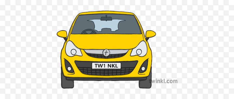 Car Front Illustration - Twinkl City Car Png,Front Of Car Png