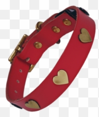 Spike Dog Collar Transparent Png - Red Dog Collar With Bones,Collar Png