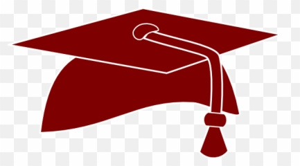Maroon Grad Cap Clip Art - Vector Clip Art Maroon Graduation Cap Clipart Png,Grad Hat Png