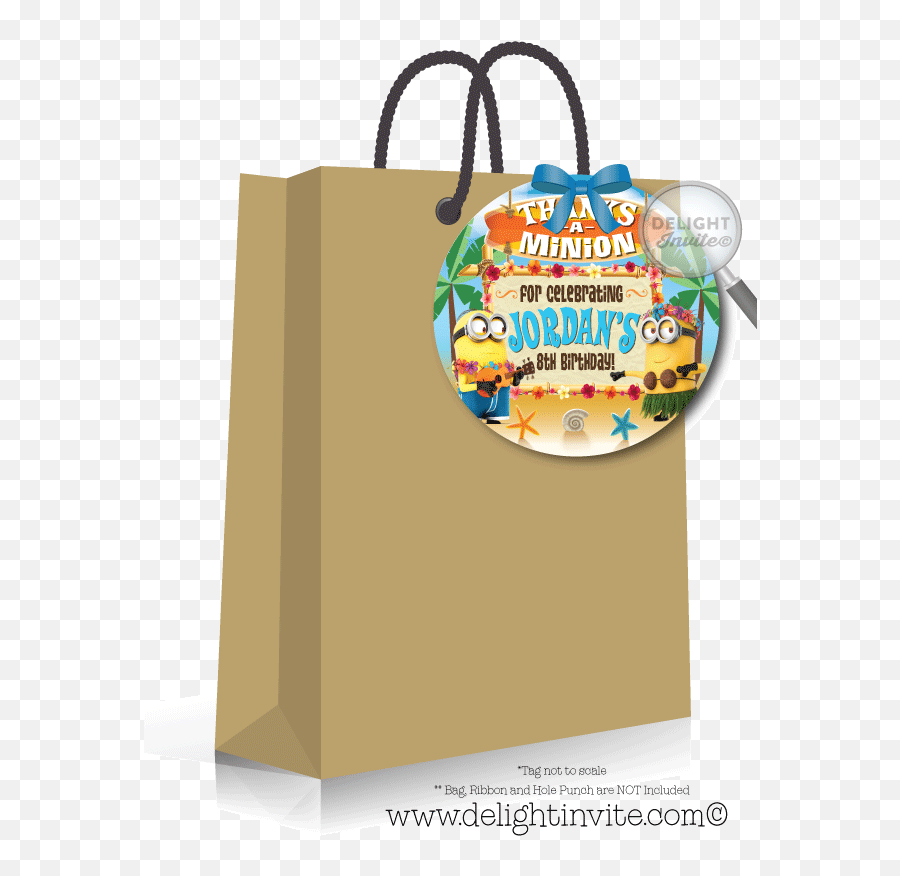 Luau Png - Luau Pool Party Minions Favor Tags Jurassic Goody Bag Birthday Card,Luau Png