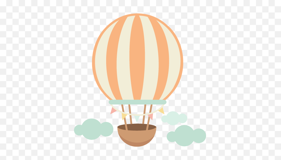 Cute Scrapbook Cuts Svg Cutting Files - Hot Air Balloon Pastel Png,Cuts Png