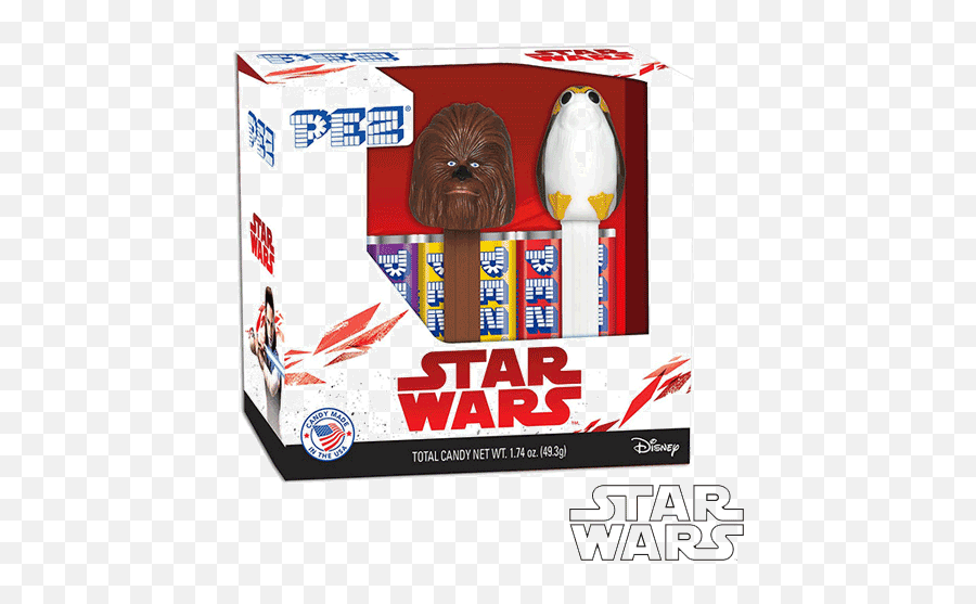 Star Wars Episode 8 Pez Twin Pack U2013 Candy - Bounty Collection Baby Yoda Figure Png,Chewbacca Png