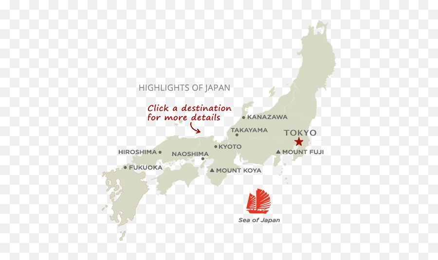 Japan Family Tour Png Map