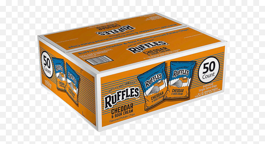 Ruffles Cheddar U0026 Sour Cream Potato Chips 50 Ct - 1 Oz U2022 Thirstyrun Costco Doritos Png,Ruffles Png