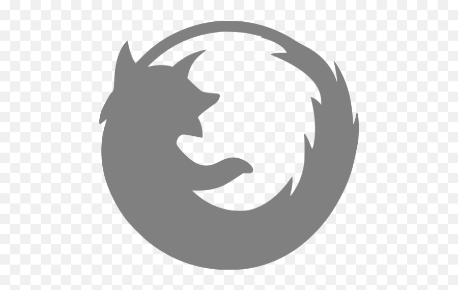 Gray Firefox Icon - Firefox Icon Black Png,Firefox Png