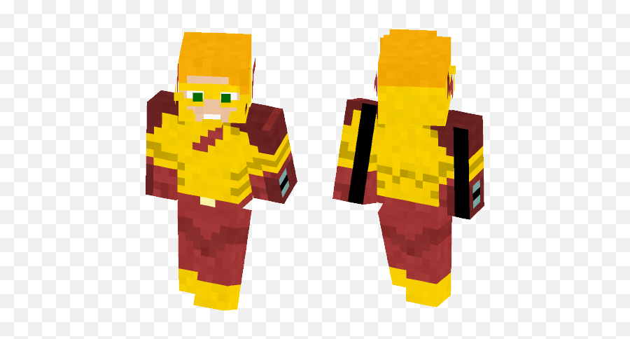 Download Kid Flash Custom Wally West Minecraft Skin For - Wally West Minecraft Skin Png,Kid Flash Png