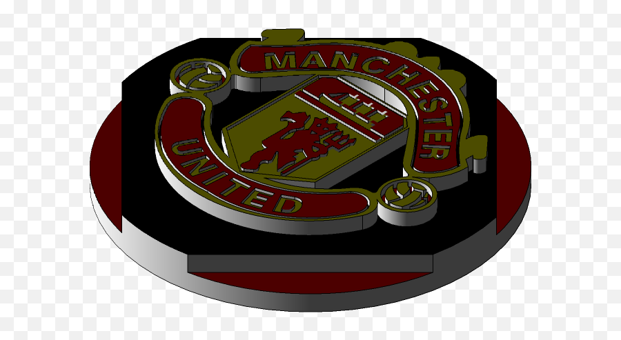 Manchester United Logo 3d Cad Model Library Grabcad - Stadium Png,Manchester United Logo Png