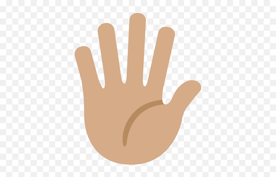 Hand With Fingers Splayed Emoji Medium Skin Tone - Hand Png,Nails Emoji Png