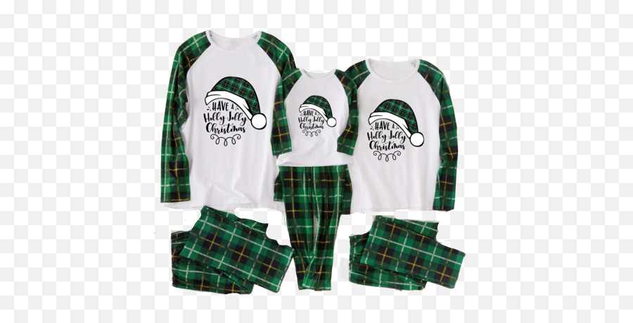 Matching Family Pajamas Green Check - Plaid Family Christmas Pajamas Png,Green Check Png