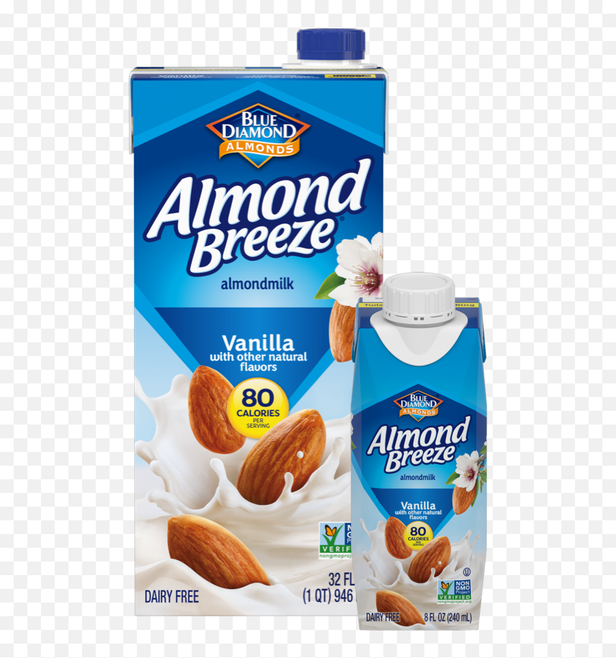 Shelf Stable Vanilla Almondmilk - Almond Breeze Unsweetened Original Png,Almond Png
