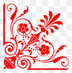 Floral - Cornerspng Httpsyedimranphotoshopblogspotcom Red Corner Border Design,Corner Png