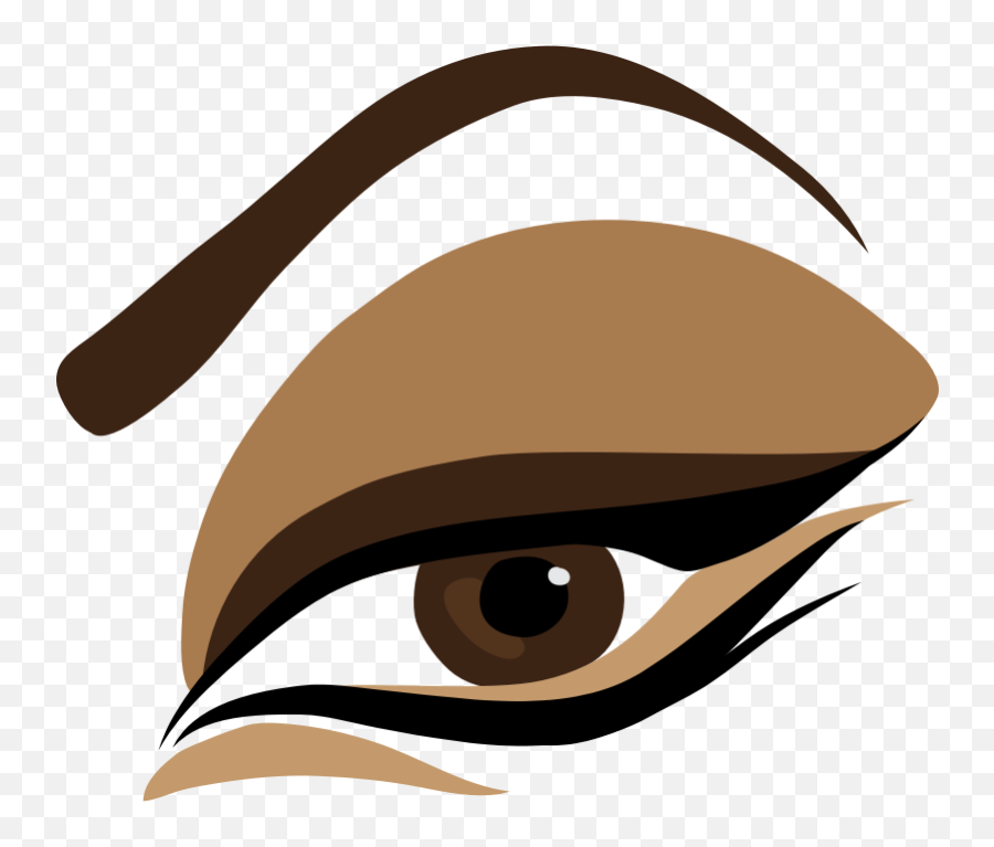 Makeup Clipart Illustration Transparent - Cartoon Eyes With Eyeshadow Png,Clown Makeup Png