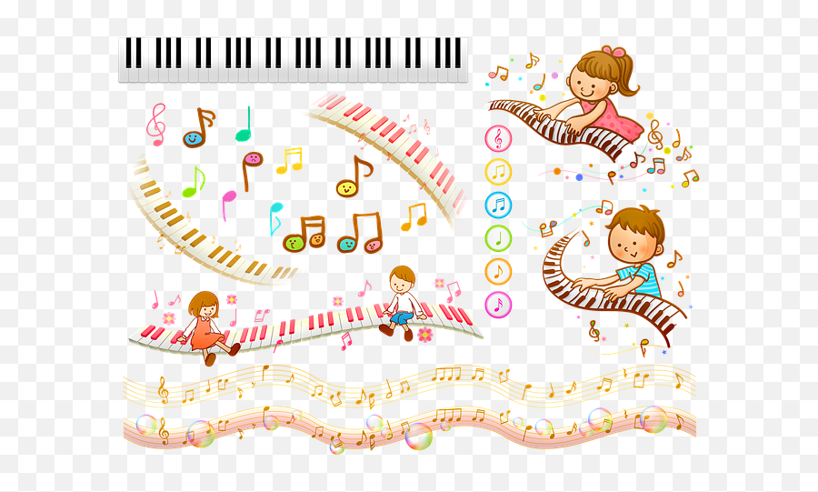 Free Photo Music Note Background Digital Paper Piano - Musical Notes Background Png,Piano Transparent Background