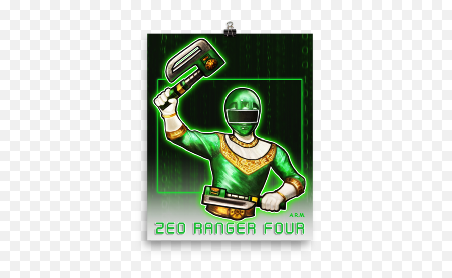 Z Green Deluxe Print Three Sizes U2013 Thearmory - For Cricket Png,Green Ranger Png