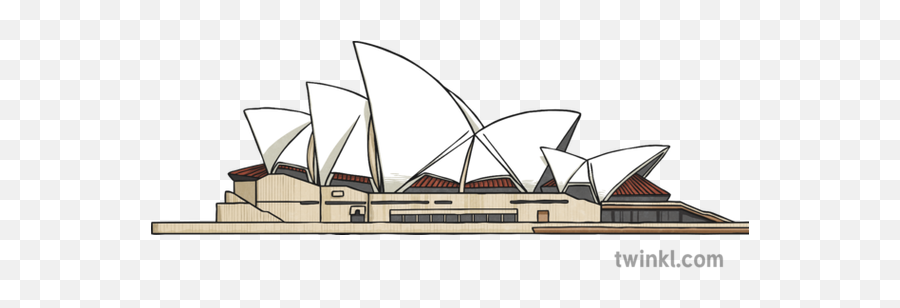 Sydney Opera House 2 Illustration - Sydney Opera House Twinkl Png,Sydney Opera House Icon