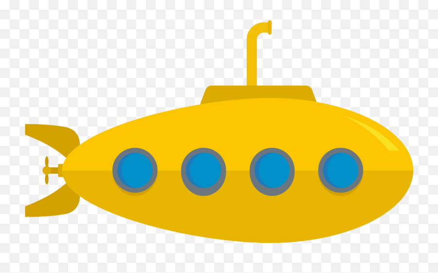 Simple Yellow Submarine Png Transparent - Clipart World Vertical,Periscope Icon Png